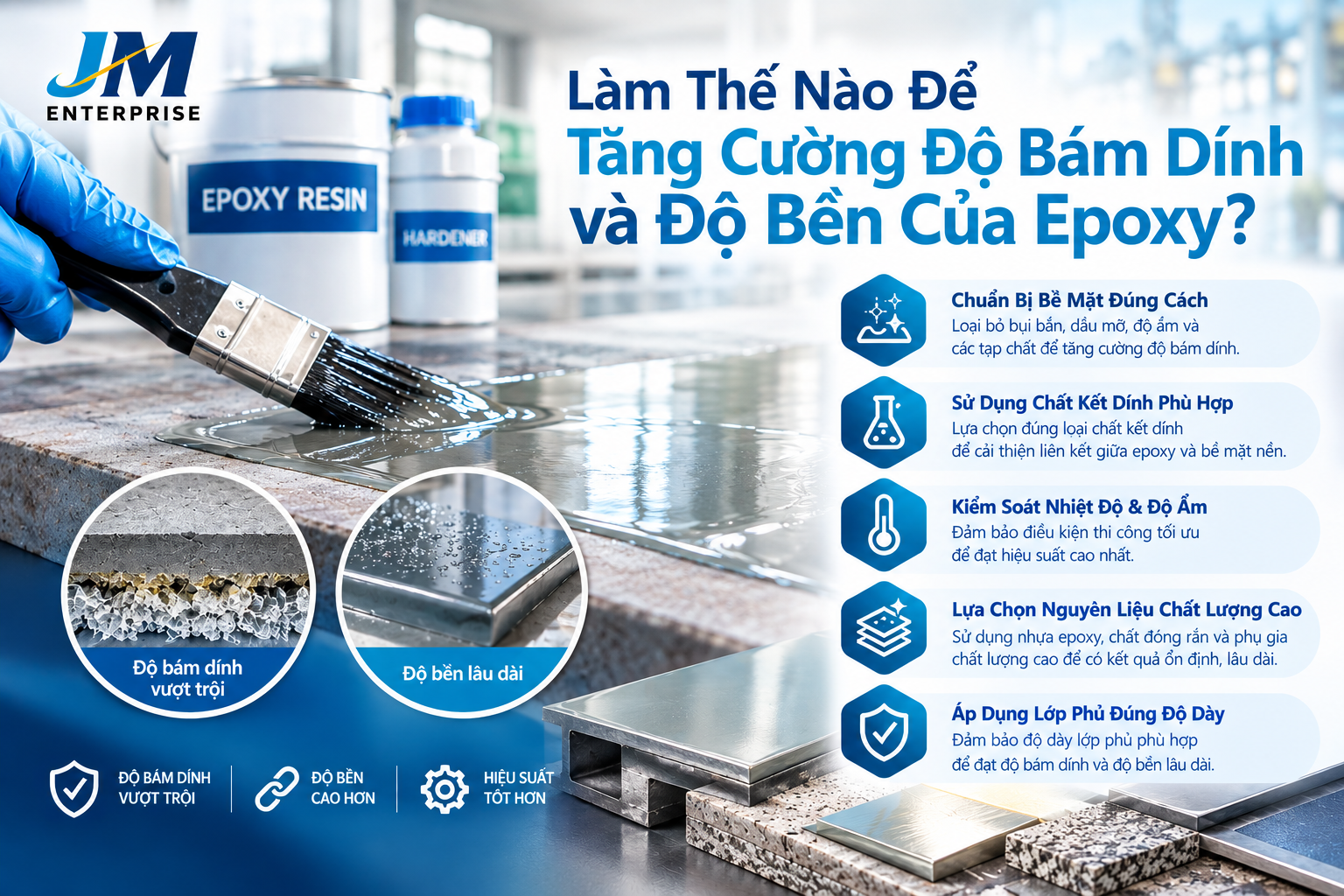 Cách Tăng Độ Bám Dính Và Độ Bền Của Keo Epoxy: Hướng Dẫn Kỹ Thuật Toàn Diện