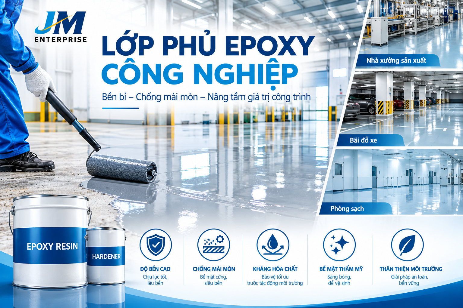 Hướng Dẫn Toàn Diện Về Lớp Phủ Epoxy Công Nghiệp