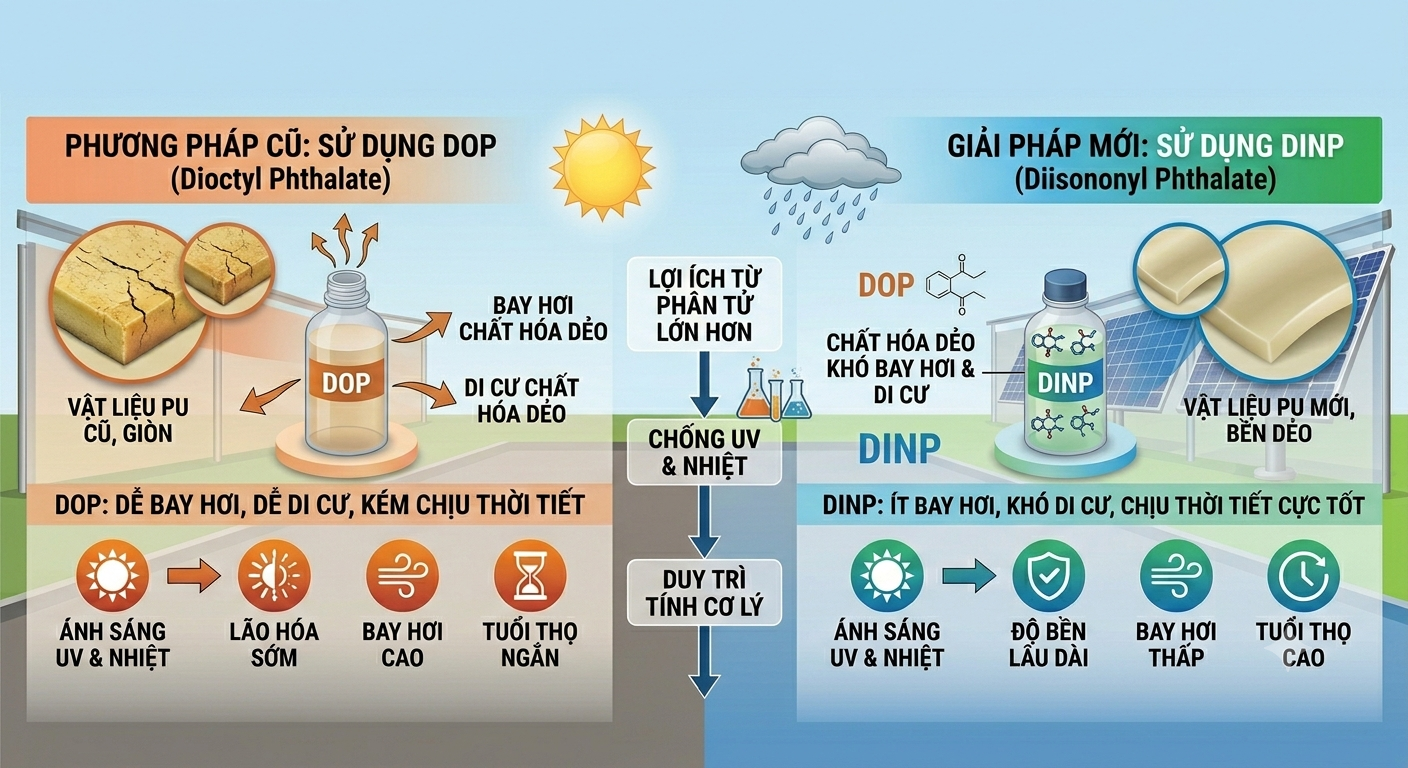 Tại Sao DINP Dần Thay Thế DOP Trong Các Ứng Dụng Polyurethane Chịu Thời Tiết?