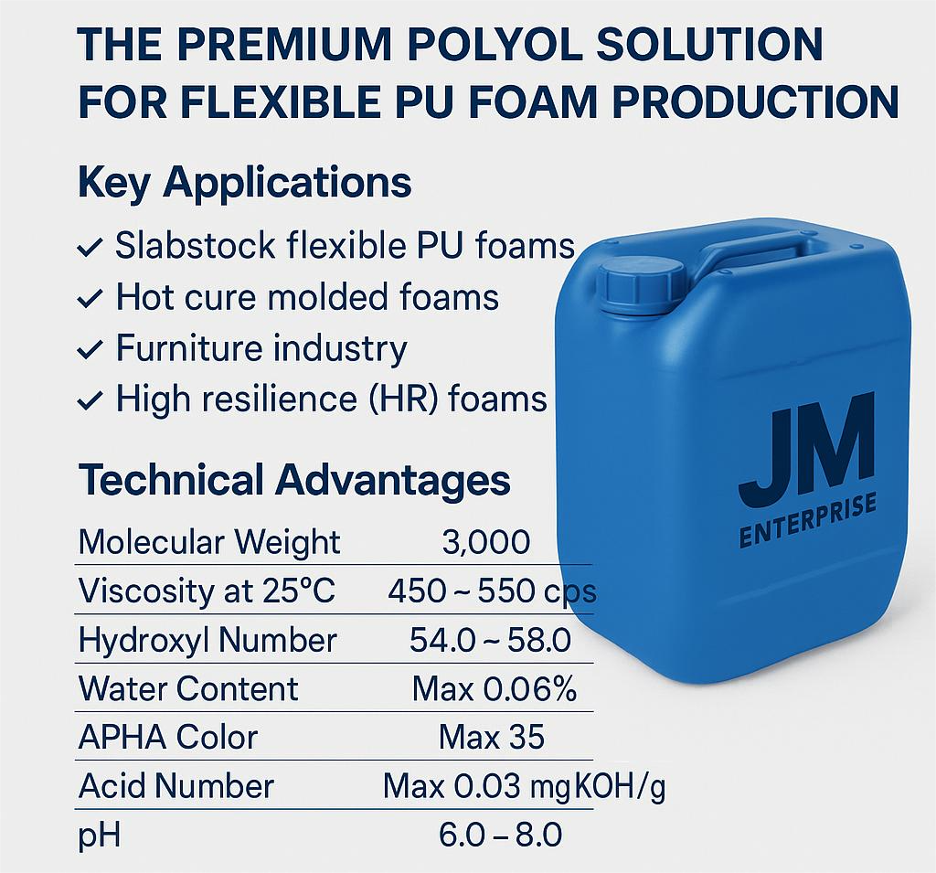 PPG 3010 – Giải Pháp Polyol Cao Cấp Cho Sản Xuất PU Foam Mềm